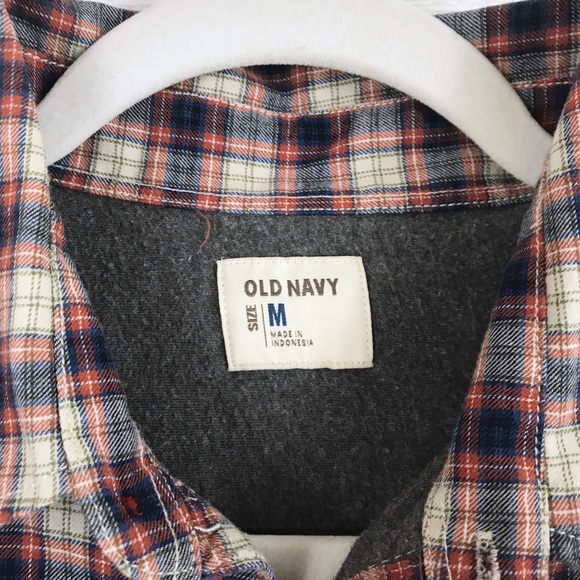 2 for $30 Old Navy Red & Blue Checkered Button Down Shirt - Picture 3 of 4
